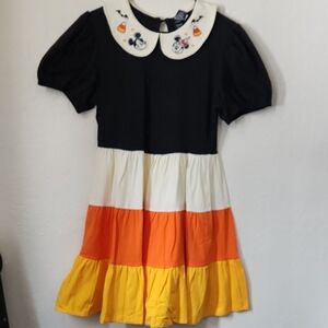 Mickey And Minnie Halloween Candy Cane Dress